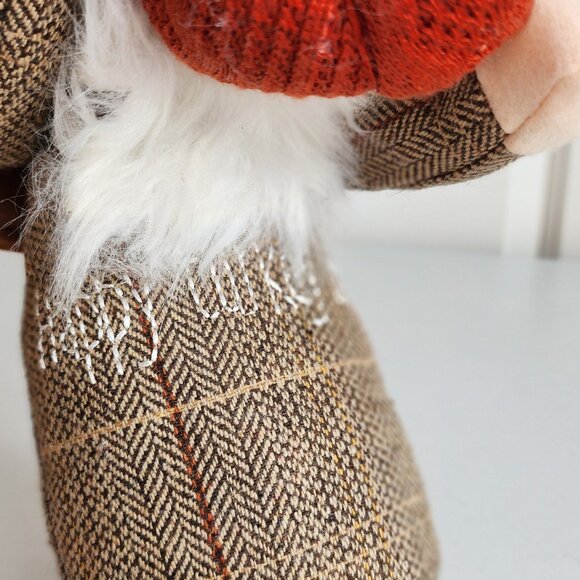 Thanksgiving Gnome with Felt Pumpkin by Gardeners Eden "Happy Turkey Day" - Picture 3 of 7